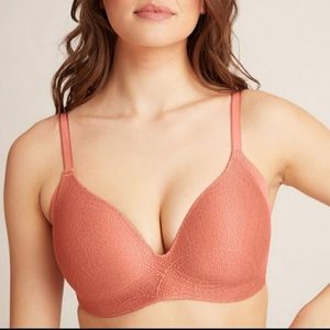 Knix Wingwoman Contour Lace Wine Bra Size 6